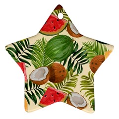 Tropical Pattern Background Ornament (star)