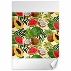 Tropical Pattern Background Canvas 12  X 18  by Vaneshart