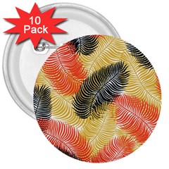 Tropical Seamless Pattern With Exotic Palm Leaves 3  Buttons (10 Pack) 