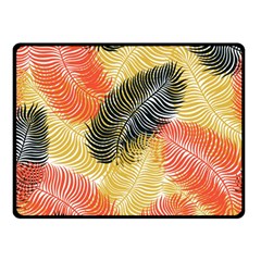 Tropical Seamless Pattern With Exotic Palm Leaves Fleece Blanket (small)