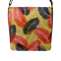 Tropical Seamless Pattern With Exotic Palm Leaves Flap Closure Messenger Bag (l)