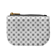 Pattern Black And White Flower Mini Coin Purse