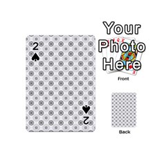 Pattern Black And White Flower Playing Cards 54 Designs (mini) by Alisyart