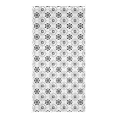 Pattern Black And White Flower Shower Curtain 36  X 72  (stall)  by Alisyart