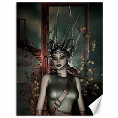 Awesome Fantasy Women With Helmet Canvas 36  X 48  by FantasyWorld7