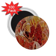 Autumn Colors Leaf Leaves Brown Red 2 25  Magnets (100 Pack)  by yoursparklingshop