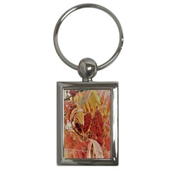 Autumn Colors Leaf Leaves Brown Red Key Chain (rectangle)
