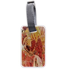 Autumn Colors Leaf Leaves Brown Red Luggage Tag (one Side) by yoursparklingshop