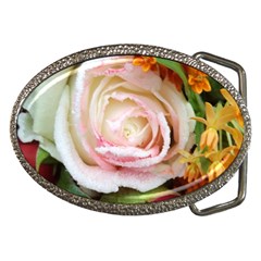 Floral Bouquet Orange Pink Rose Belt Buckles by yoursparklingshop