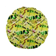 Ubrs Yellow Standard 15  Premium Round Cushions by Rokinart