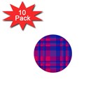 Bisexual plaid 1  Mini Buttons (10 pack)  Front