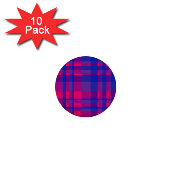 Bisexual plaid 1  Mini Buttons (10 pack) 