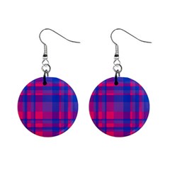 Bisexual Plaid Mini Button Earrings by NanaLeonti