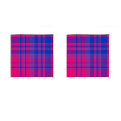 Bisexual Plaid Cufflinks (square)