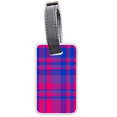 Bisexual Plaid Luggage Tag (one Side) by NanaLeonti