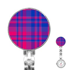 Bisexual Plaid Stainless Steel Nurses Watch by NanaLeonti