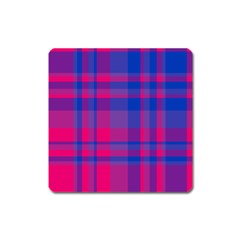 Bisexual Plaid Square Magnet by NanaLeonti