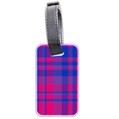 Bisexual Plaid Luggage Tag (two Sides) by NanaLeonti