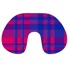 Bisexual Plaid Travel Neck Pillow by NanaLeonti