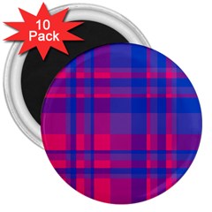 Bisexualplaid 3  Magnets (10 Pack)  by NanaLeonti