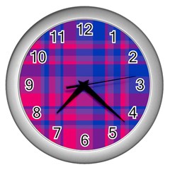 Bisexualplaid Wall Clock (silver)