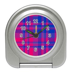 Bisexualplaid Travel Alarm Clock by NanaLeonti