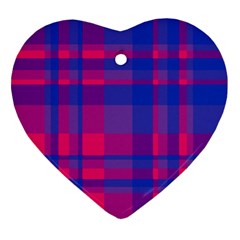 Bisexualplaid Heart Ornament (two Sides)