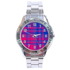 Bisexualplaid Stainless Steel Analogue Watch