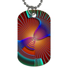Lines Rays Background Light Rainbow Dog Tag (one Side)