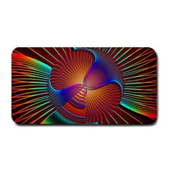 Lines Rays Background Light Rainbow Medium Bar Mats by Bajindul