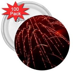 Fireworks Red Orange Yellow 3  Buttons (100 Pack)  by Bajindul