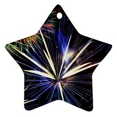 Fireworks Rocket Night Lights Star Ornament (two Sides) by HermanTelo