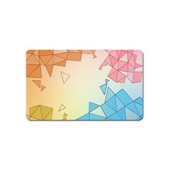 Background Pastel Geometric Lines Magnet (name Card)