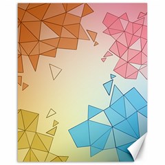 Background Pastel Geometric Lines Canvas 16  X 20  by Alisyart