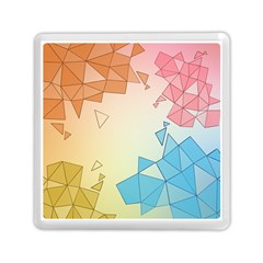 Background Pastel Geometric Lines Memory Card Reader (square) by Alisyart