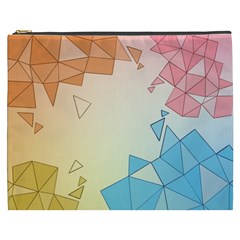 Background Pastel Geometric Lines Cosmetic Bag (xxxl)