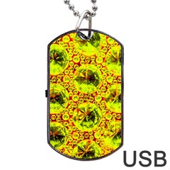 Cut Glass Beads Dog Tag Usb Flash (two Sides) by essentialimage