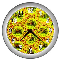 Cut Glass Beads Wall Clock (silver) by essentialimage