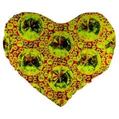 Cut Glass Beads Large 19  Premium Heart Shape Cushions by essentialimage