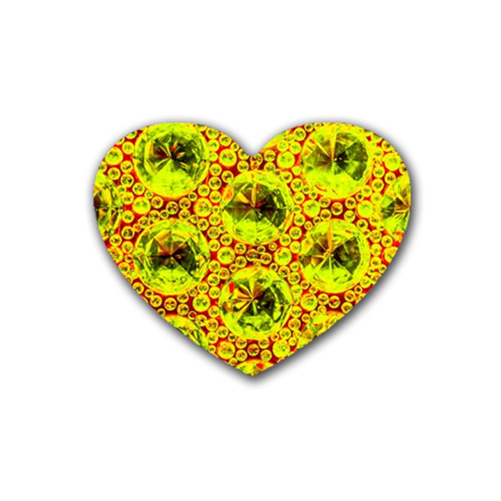 Cut Glass Beads Heart Coaster (4 pack) 