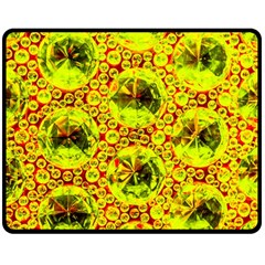 Cut Glass Beads Double Sided Fleece Blanket (medium)  by essentialimage