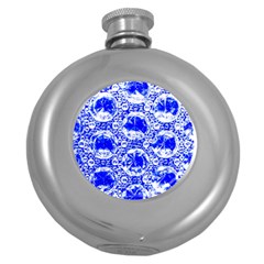 Cut Glass Beads Round Hip Flask (5 Oz) by essentialimage