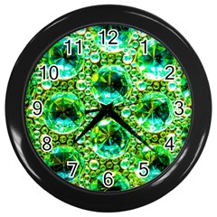 Cut Glass Beads Wall Clock (black) by essentialimage