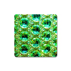 Cut Glass Beads Square Magnet