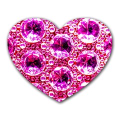 Cut Glass Beads Heart Mousepads by essentialimage