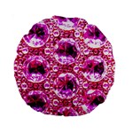 Cut Glass Beads Standard 15  Premium Round Cushions Back