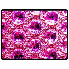 Cut Glass Beads Double Sided Fleece Blanket (large)  by essentialimage