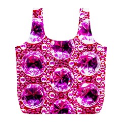 Cut Glass Beads Full Print Recycle Bag (l) by essentialimage