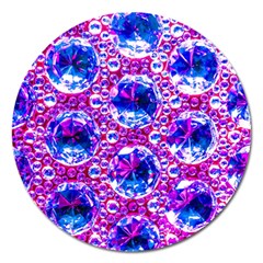 Cut Glass Beads Magnet 5  (round)