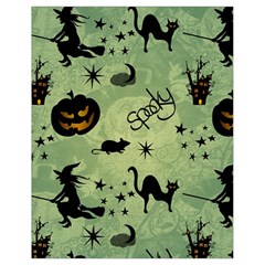 Funny Halloween Pattern With Witch, Cat And Pumpkin Drawstring Bag (small) by FantasyWorld7